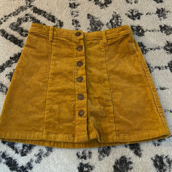 Forever 21 Dresses & Skirts - Mustard Yellow Forever 21 Corduroy Skirt